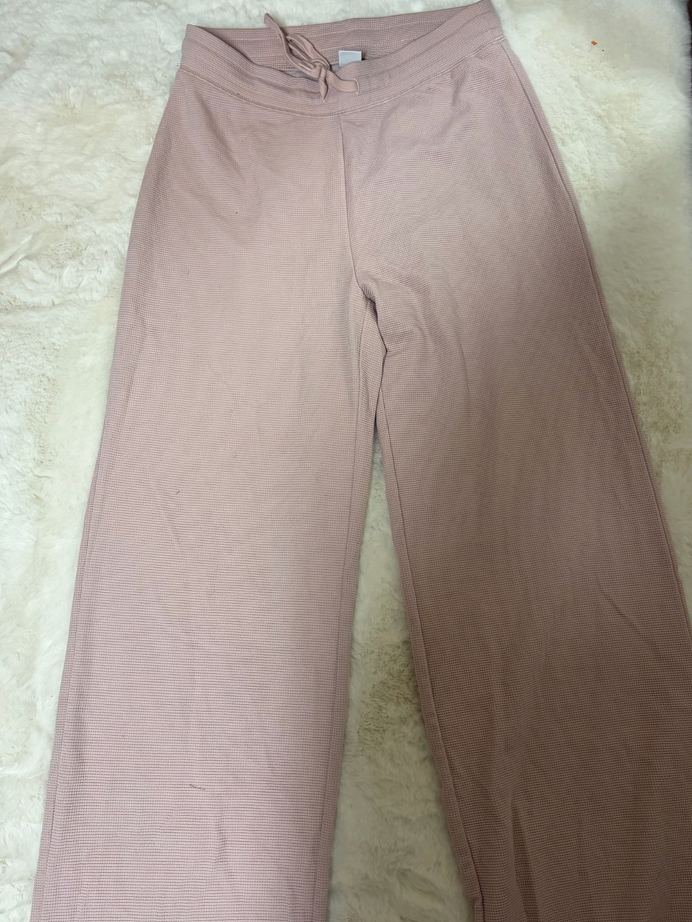 TNA Ribbed Wide-Leg Lounge Pants - Dusty Rose